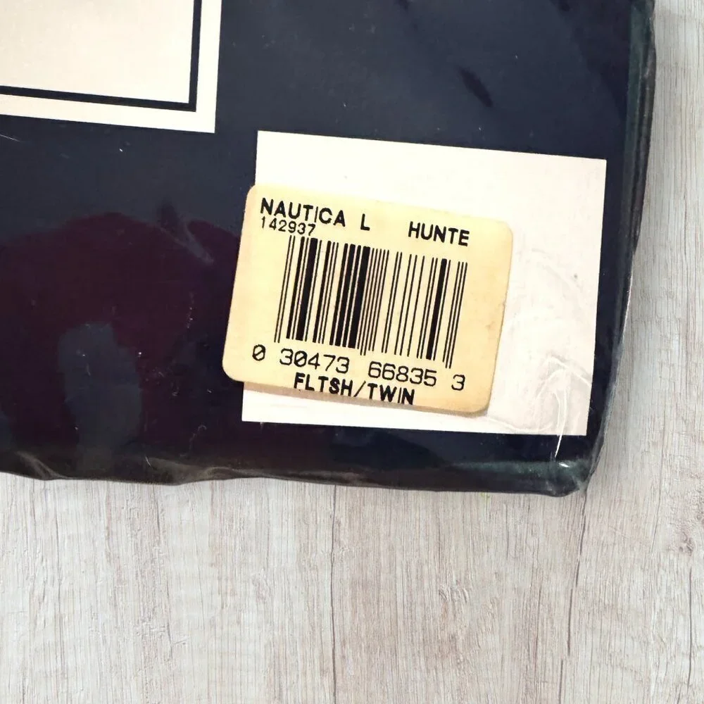 NEW Vintage Y2K NAUTICA J-Class Collection Pinpoint Oxford Weave Twin Flat Sheet
